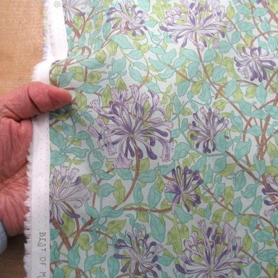 ハンドメイド moda社 モリス＊ソレイアード茶グリーンパネルワンピース ハンドメイド moda社 モリス＊ソレイアード茶グリーンパネルワンピース